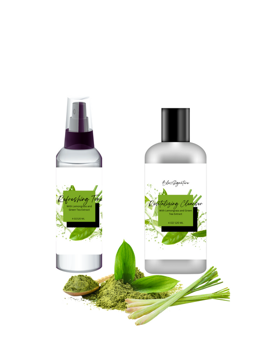 Revitalizing Green Tea with Lemongrass Cleanser and Toner Bundle