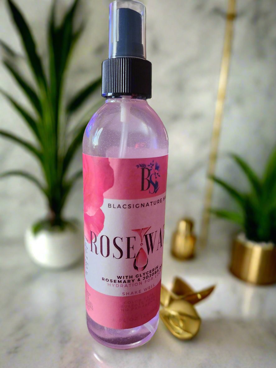 Rose Water with Glycerin & Rosemary Oil for Locs, 8oz